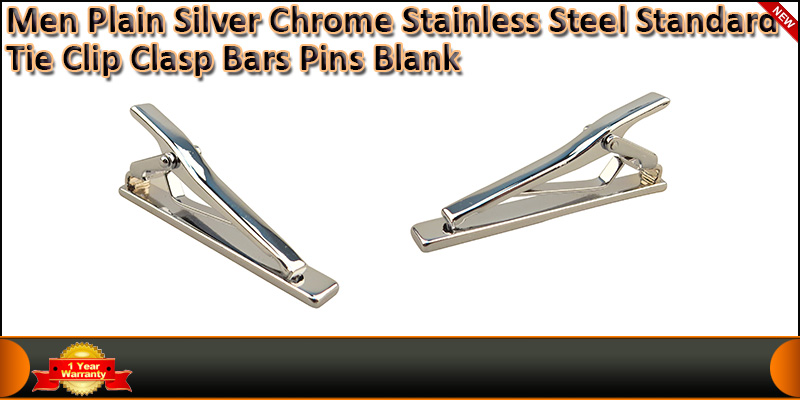 Mens Plain Silver Chrome Stainless Steel Standard 